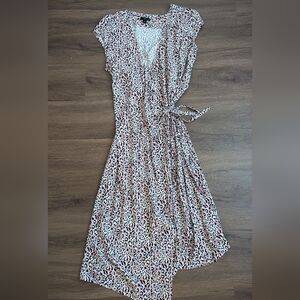 J. Crew Midi Wrap Dress Animal Print